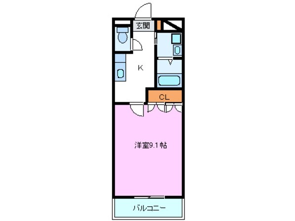 サンモール中島Aの物件間取画像